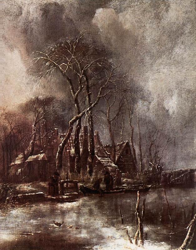 Jan van de Capelle Winter Landscape china oil painting image